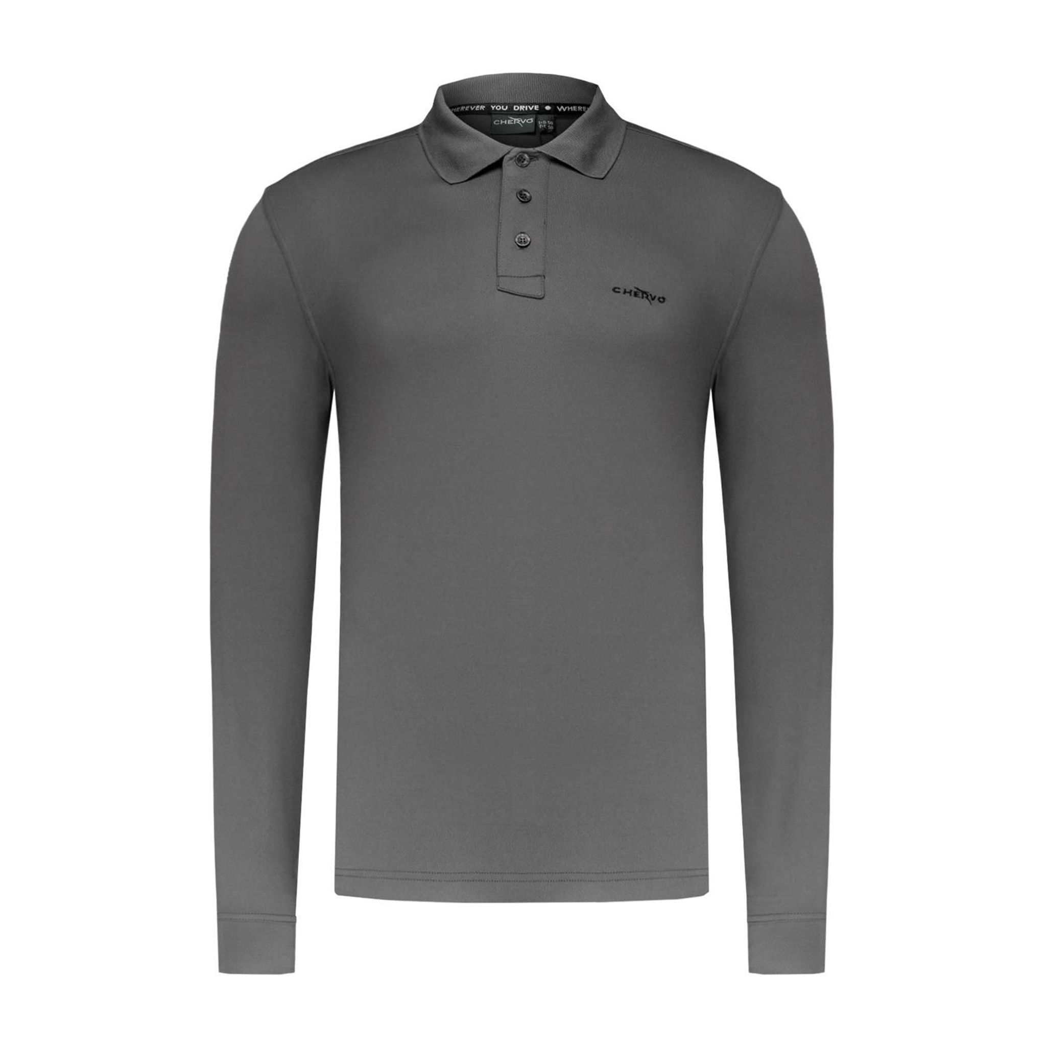 Chervo M Anguy LS Polo Shark Grey Herren