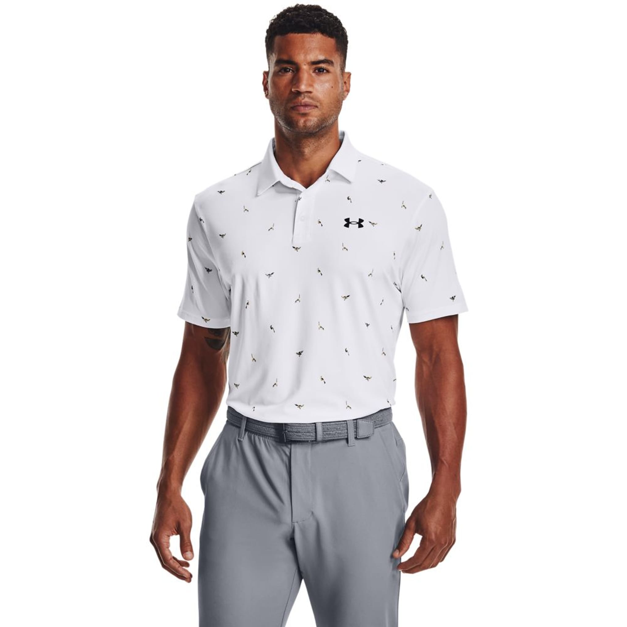 Under Armour M Polo Playoff 2.0 Weiß/Pitch Grau Herren