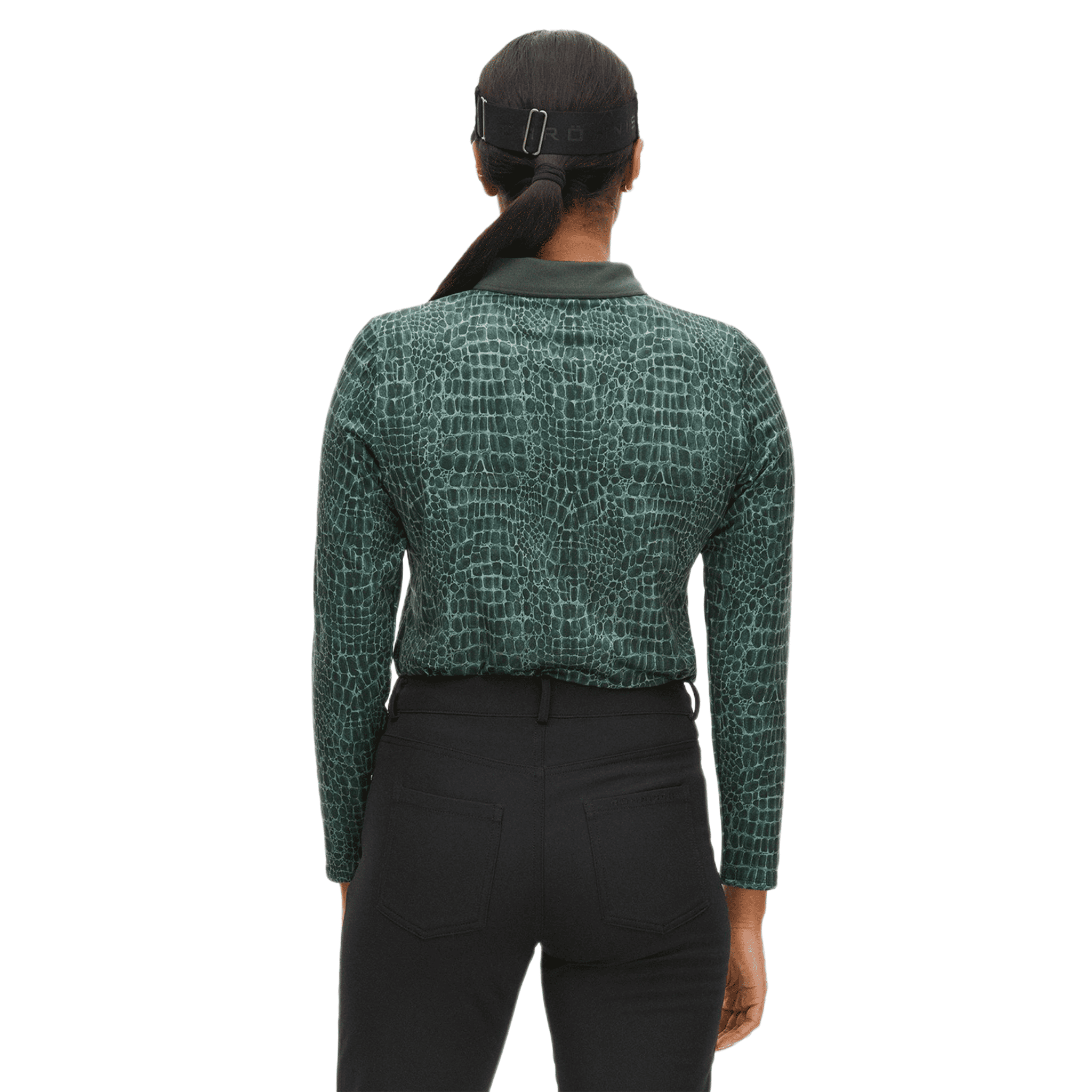 Röhnisch Sia Golf Polo Langarm Green Crocco Damen Damen