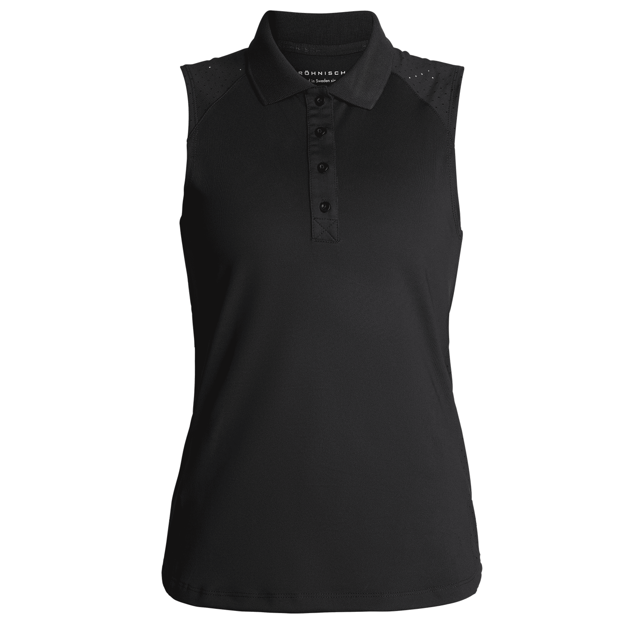 Röhnisch Rumi Polo Ärmellos Schwarz Damen Damen