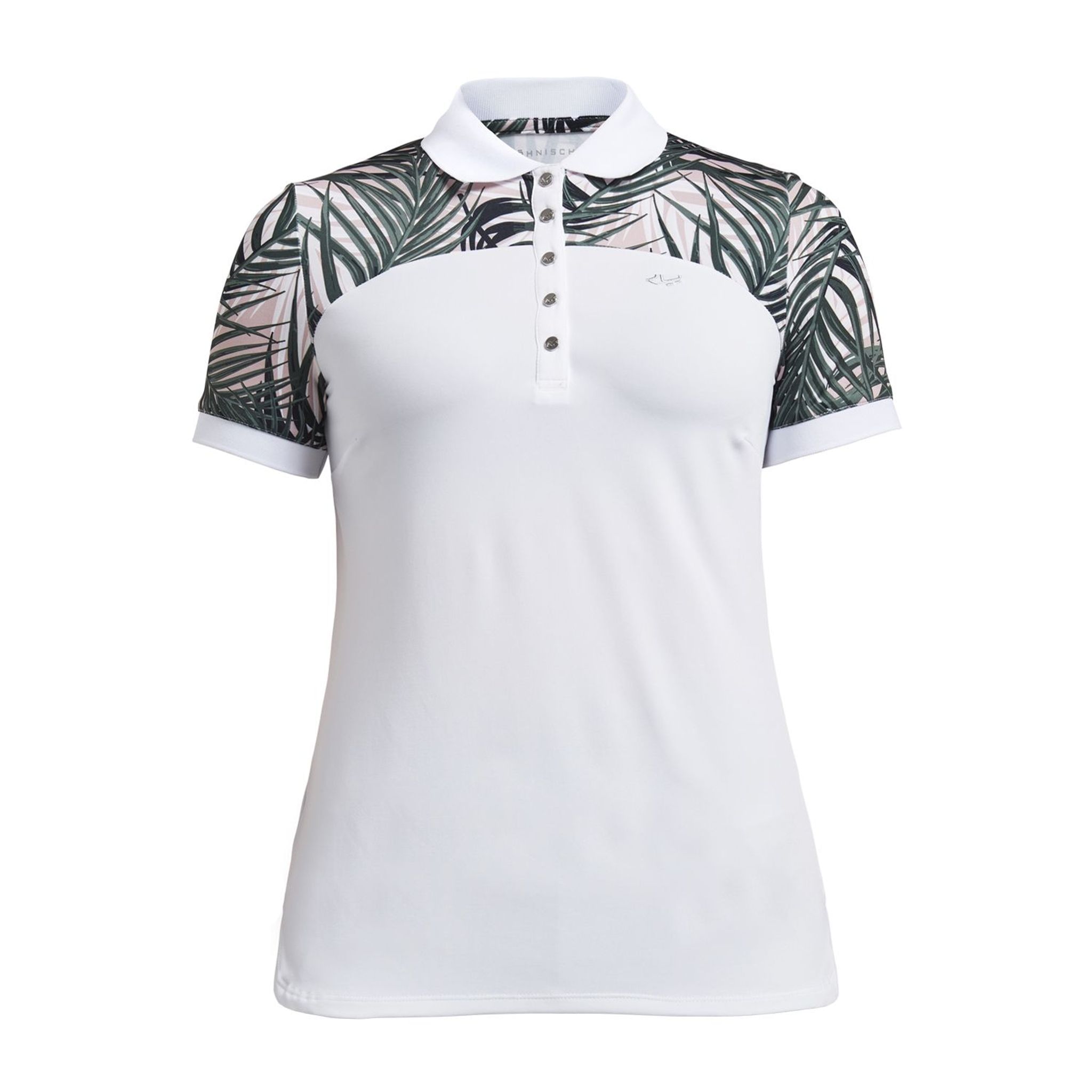 Röhnisch W Element Block SS Polo Palm Pale Pink Damen