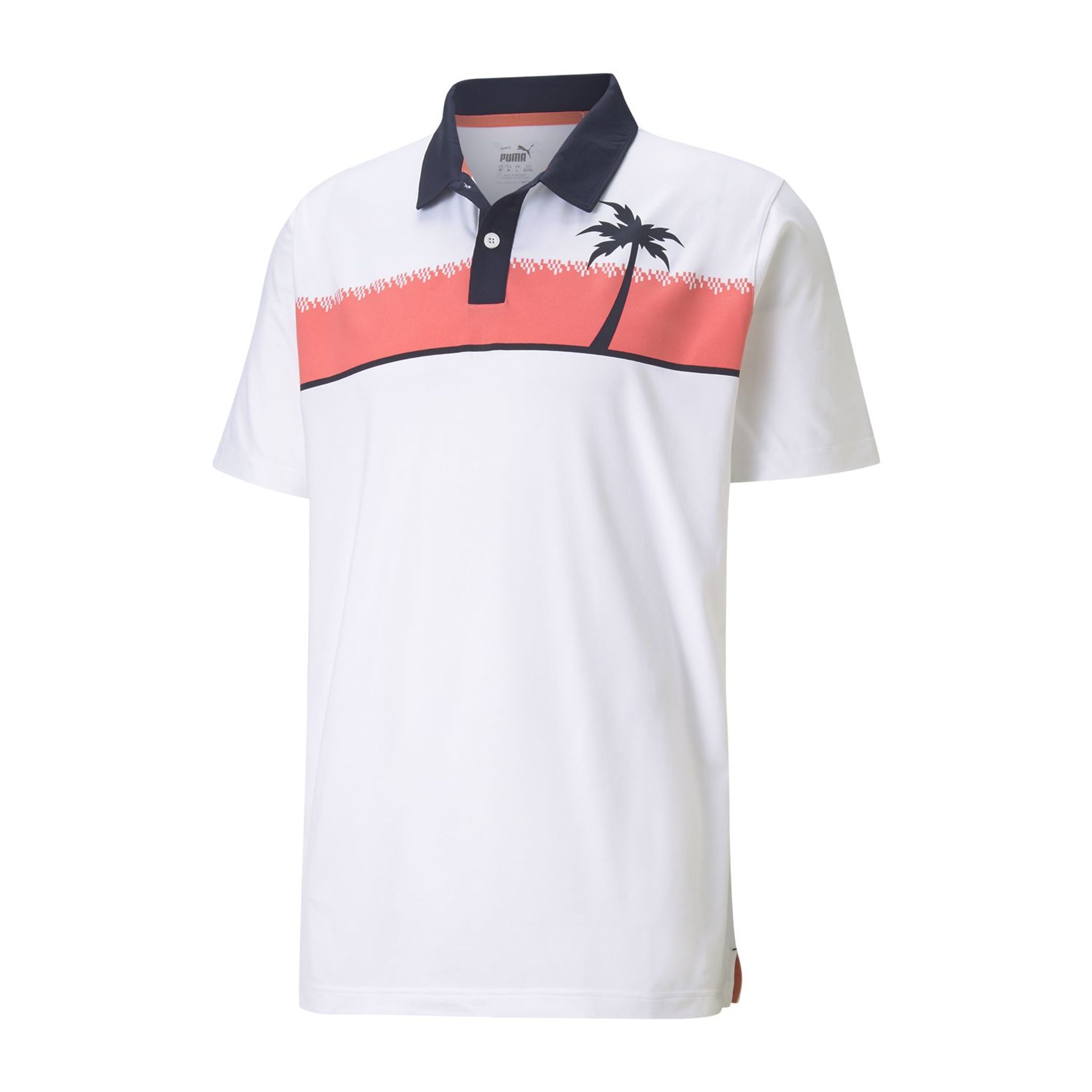 Puma M Cloudspun Hana SS Polo Bright White Herren