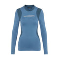 J. Lindeberg W Layer Zowie Soft Compression Top Langarm Blau Damen