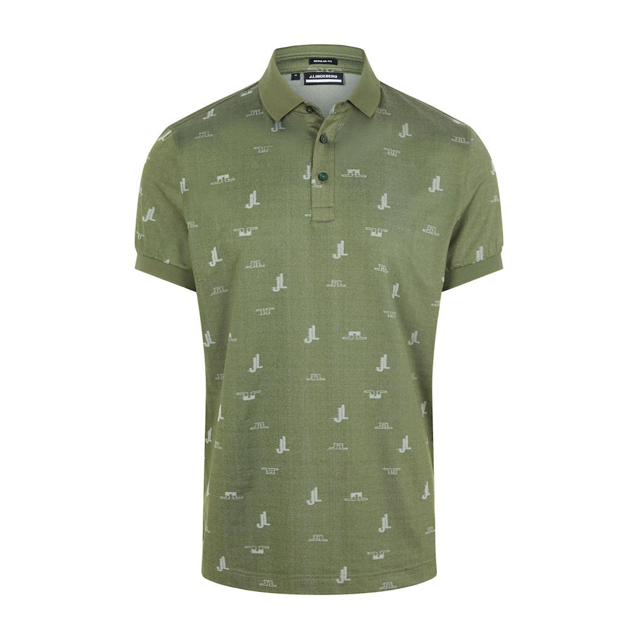 J. Lindeberg M Glen Regular Fit SS Polo JL Bridge Thyme Green Herren