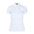 J. Lindeberg W Tour Tech Print SS Polo Animal Blue White Damen