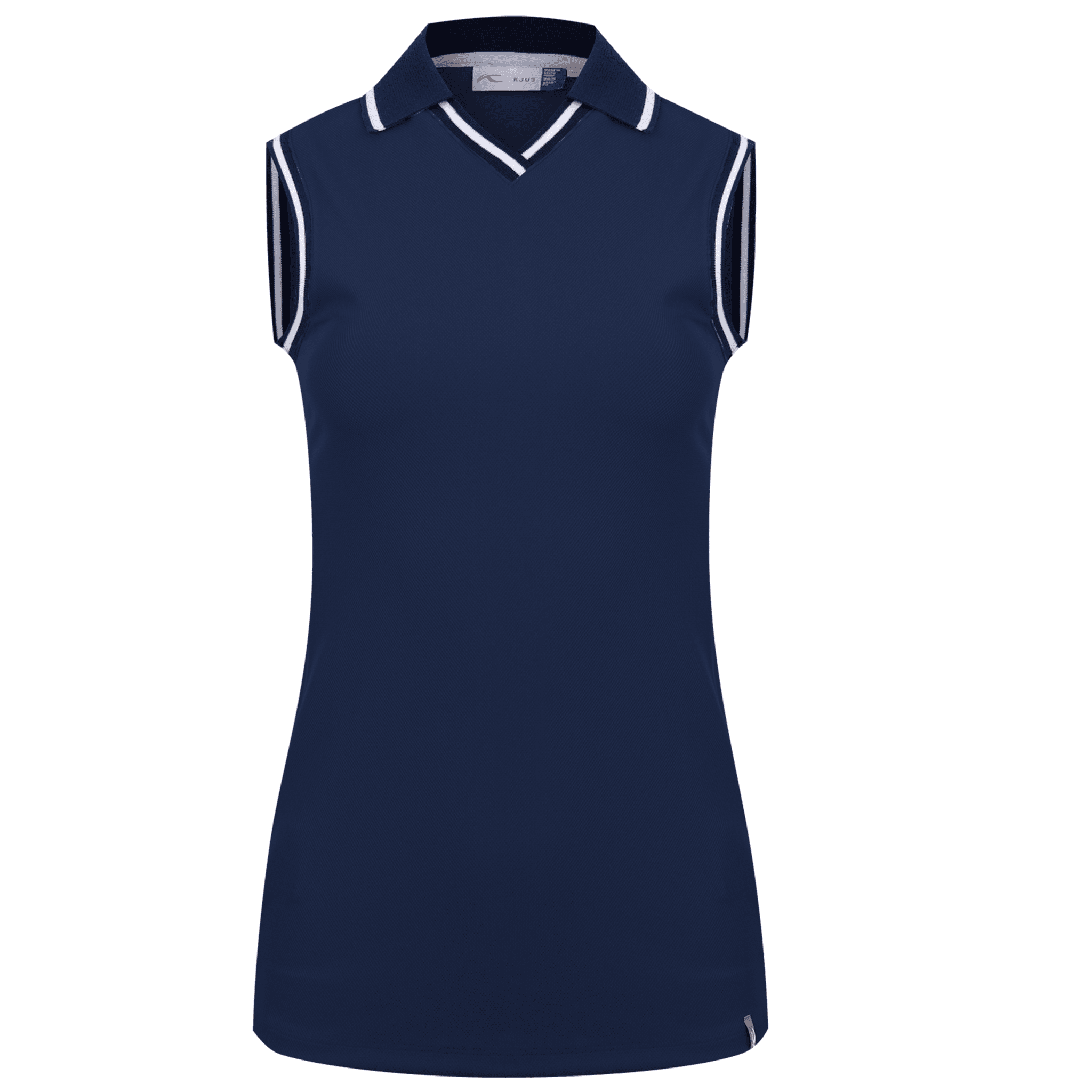 Kjus W V-Neck Polo SL Atlanta Blau Damen