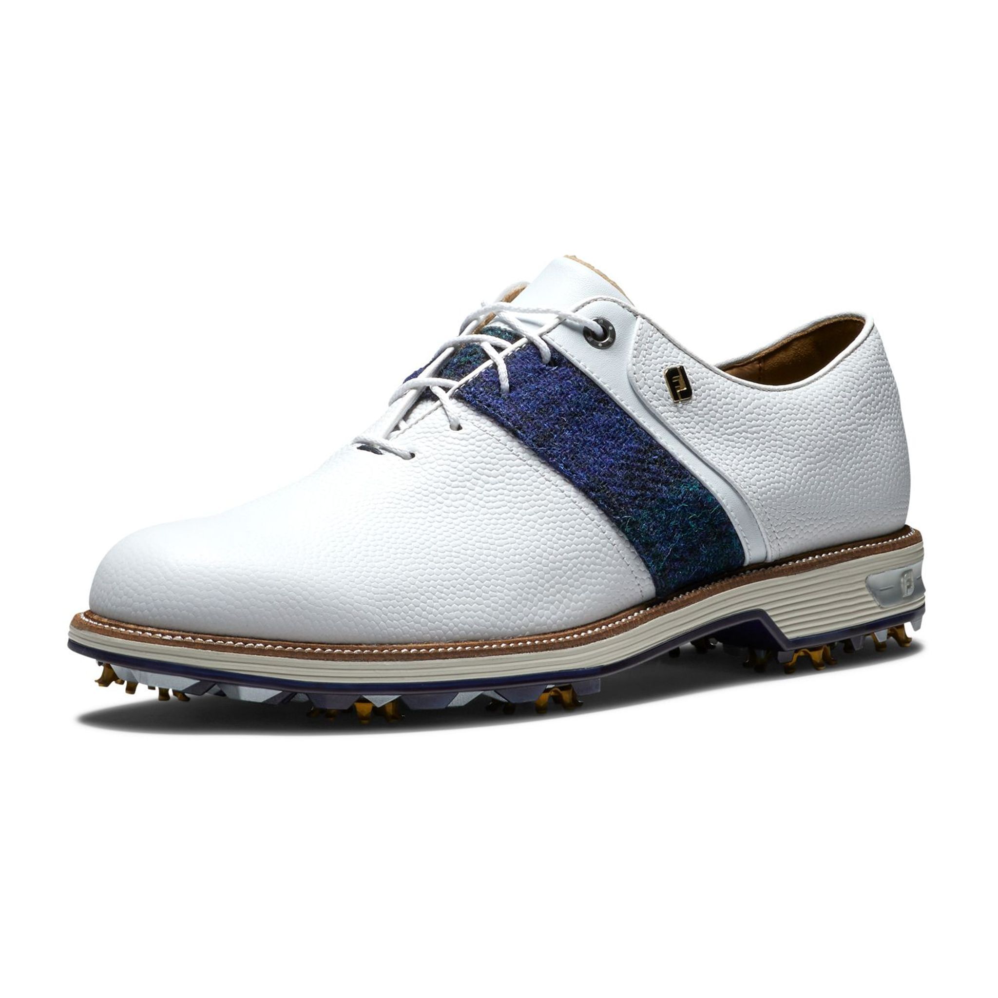 Footjoy M DJ Premiere Weiß/Blau/Grün Harris Tweed Herren