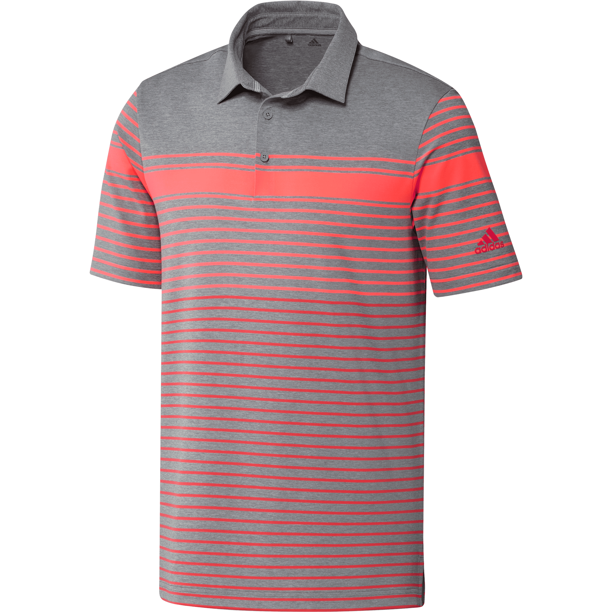 Adidas Ultimate Engineered Heather Polo Red/Coral/Grey Herren