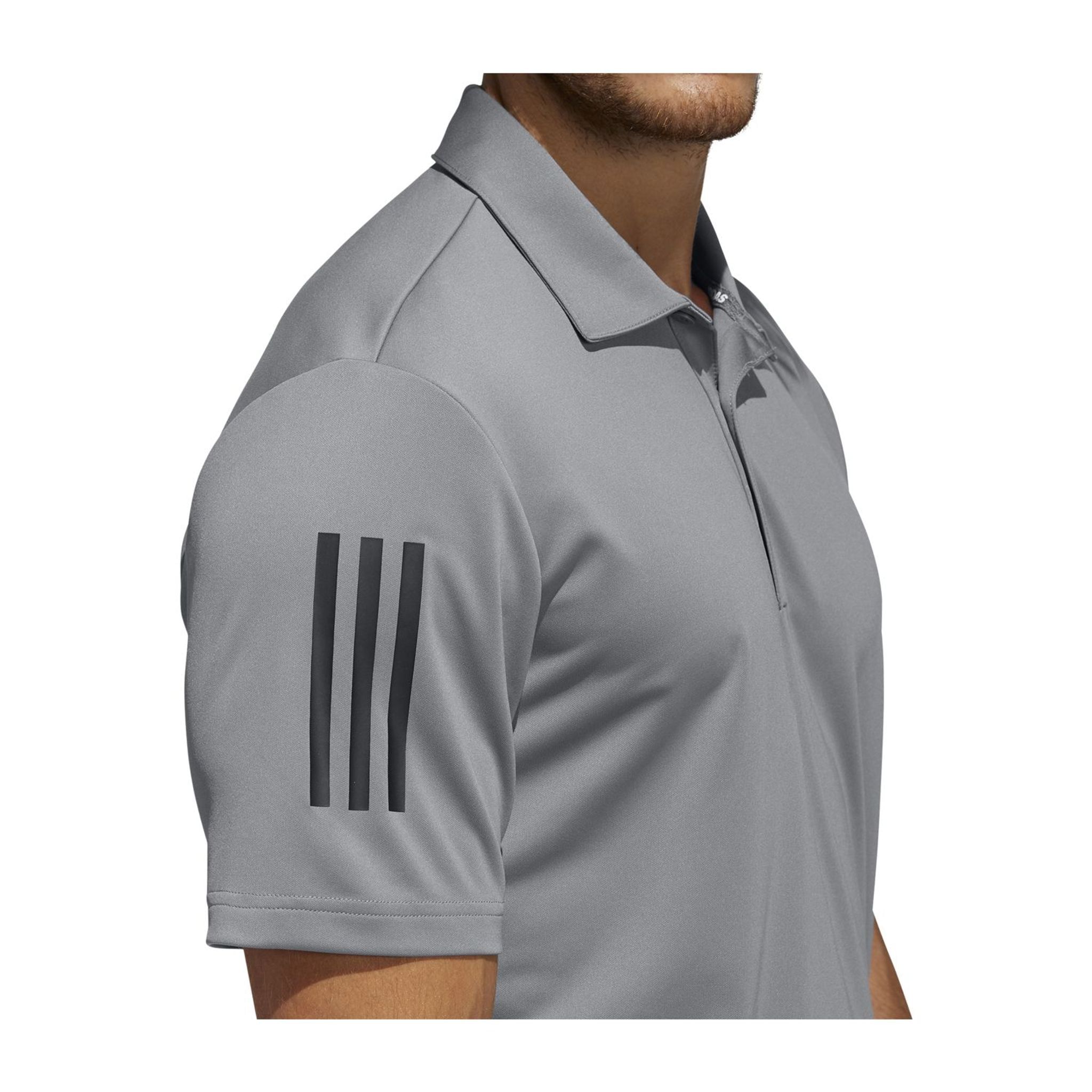 Adidas 3-Streifen Basic SS Polo Grau/Schwarz Herren