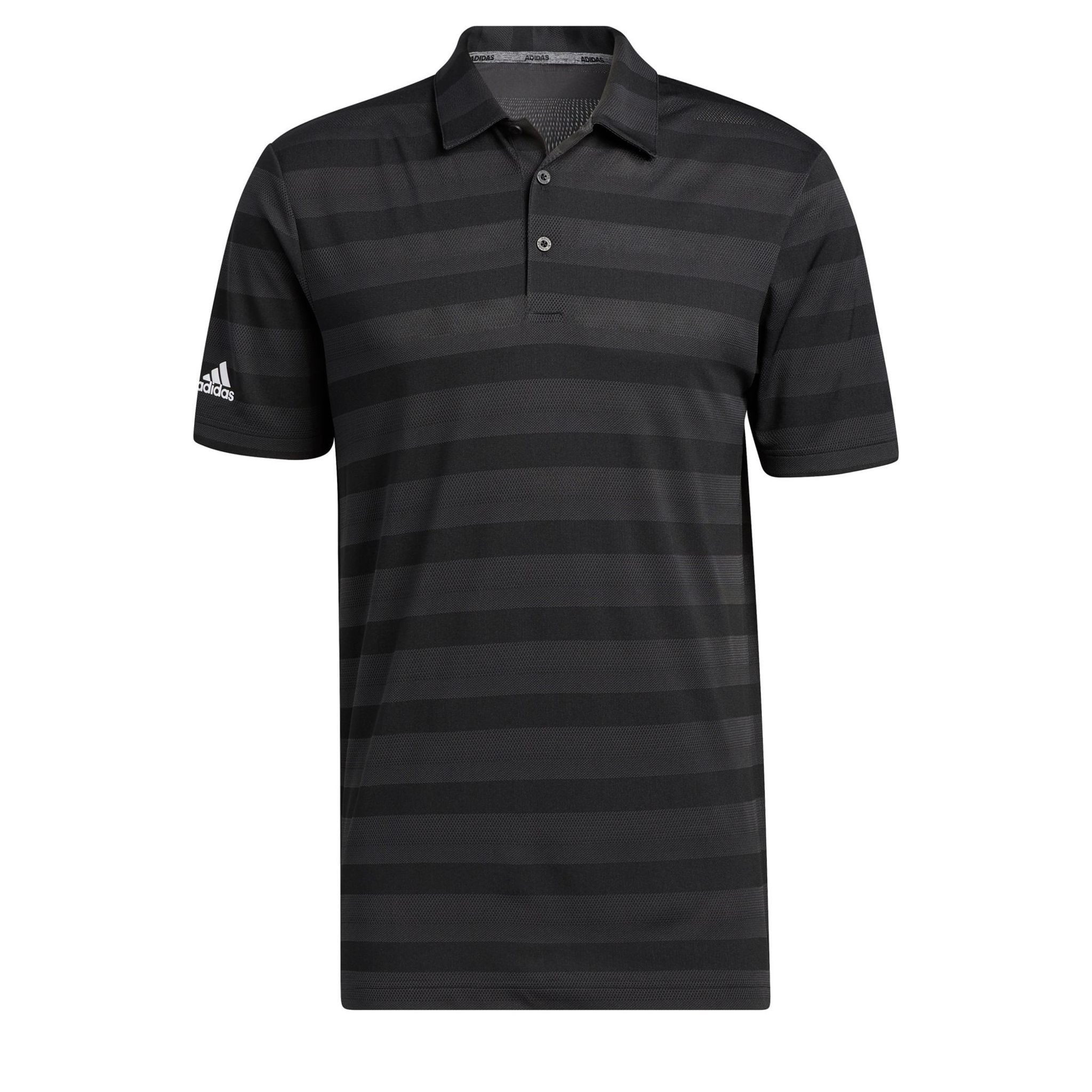 Adidas M Polo Two Colour Stripe Schwarz/Grey Six Herren