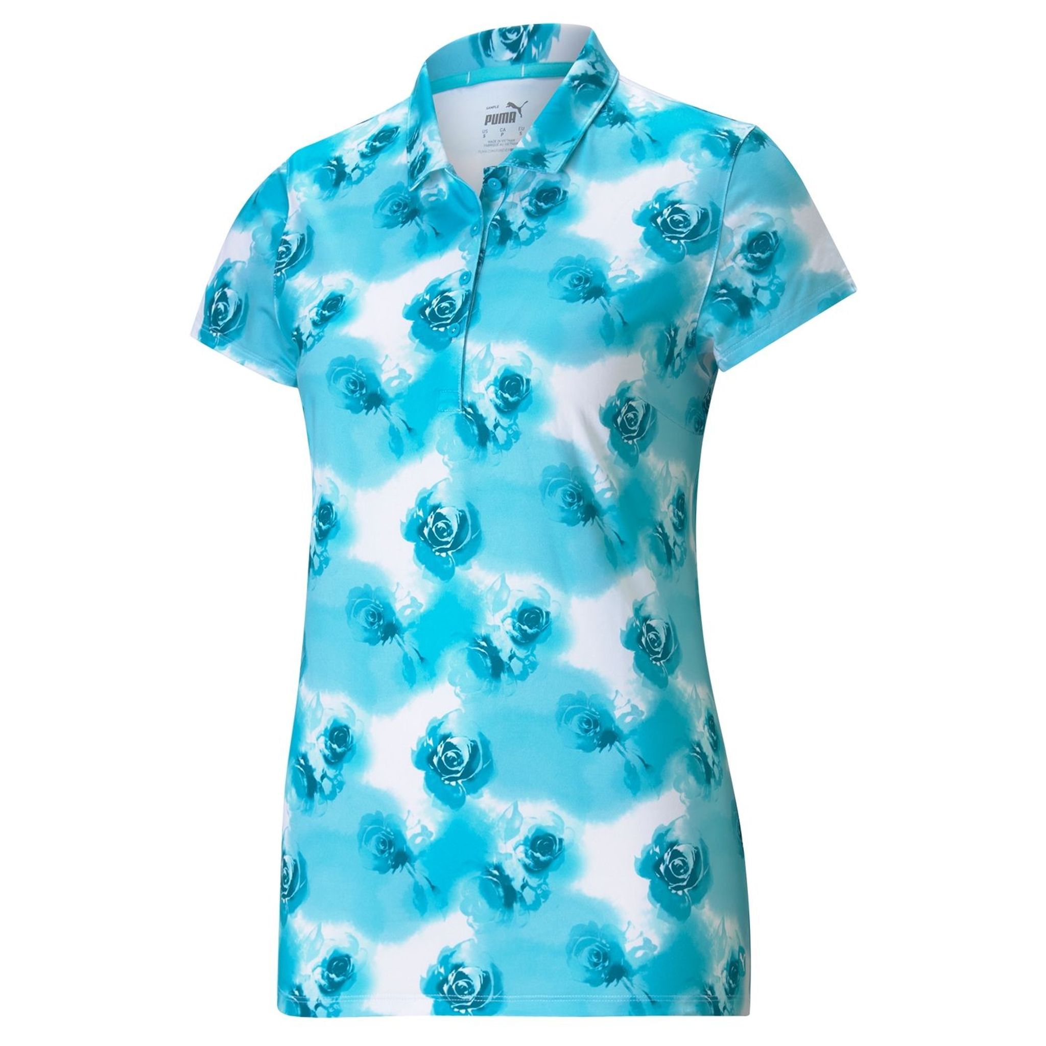 Puma Cloudspun Watercolor Floral Polo Damen