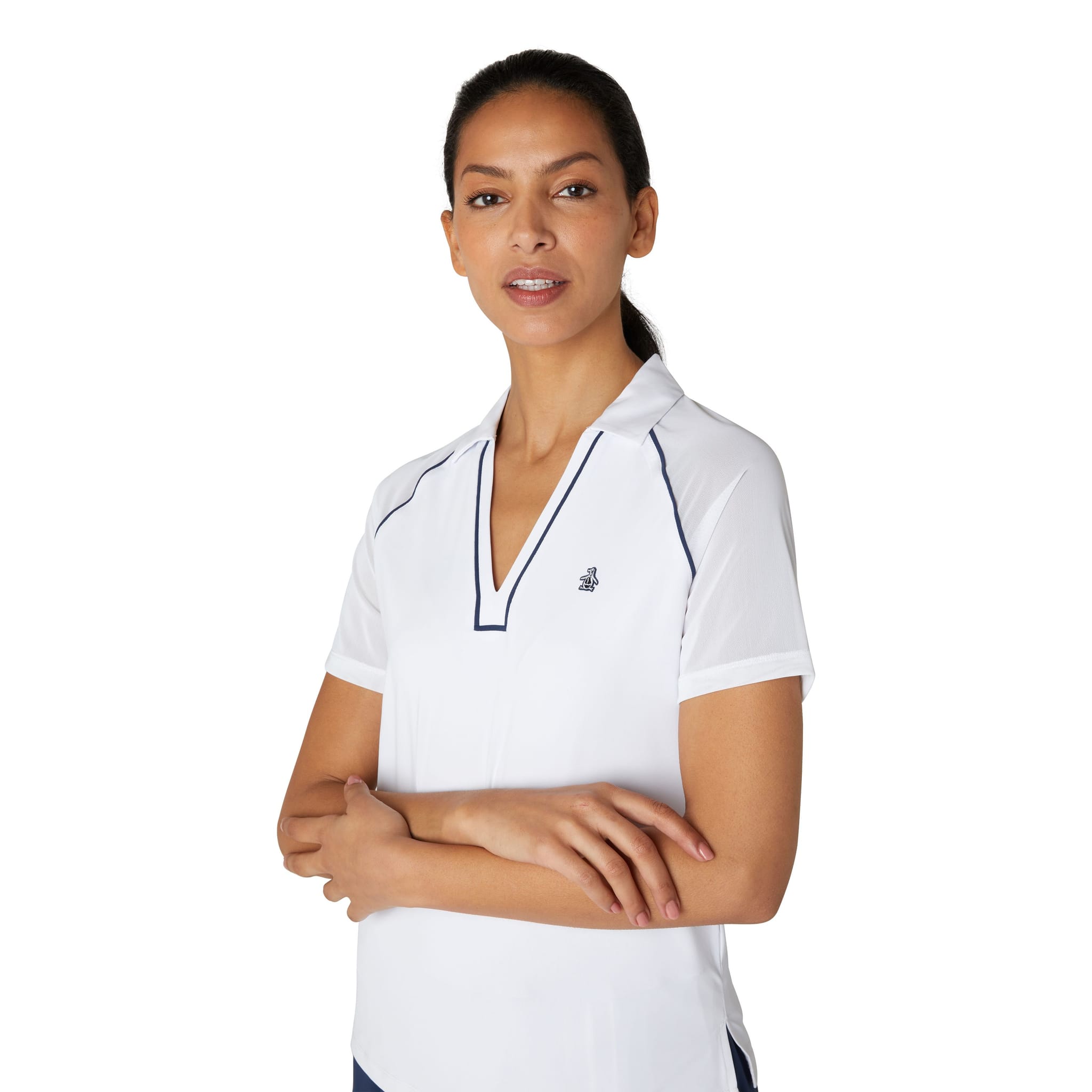 Original Penguin V-Neck Colour Polo Damen