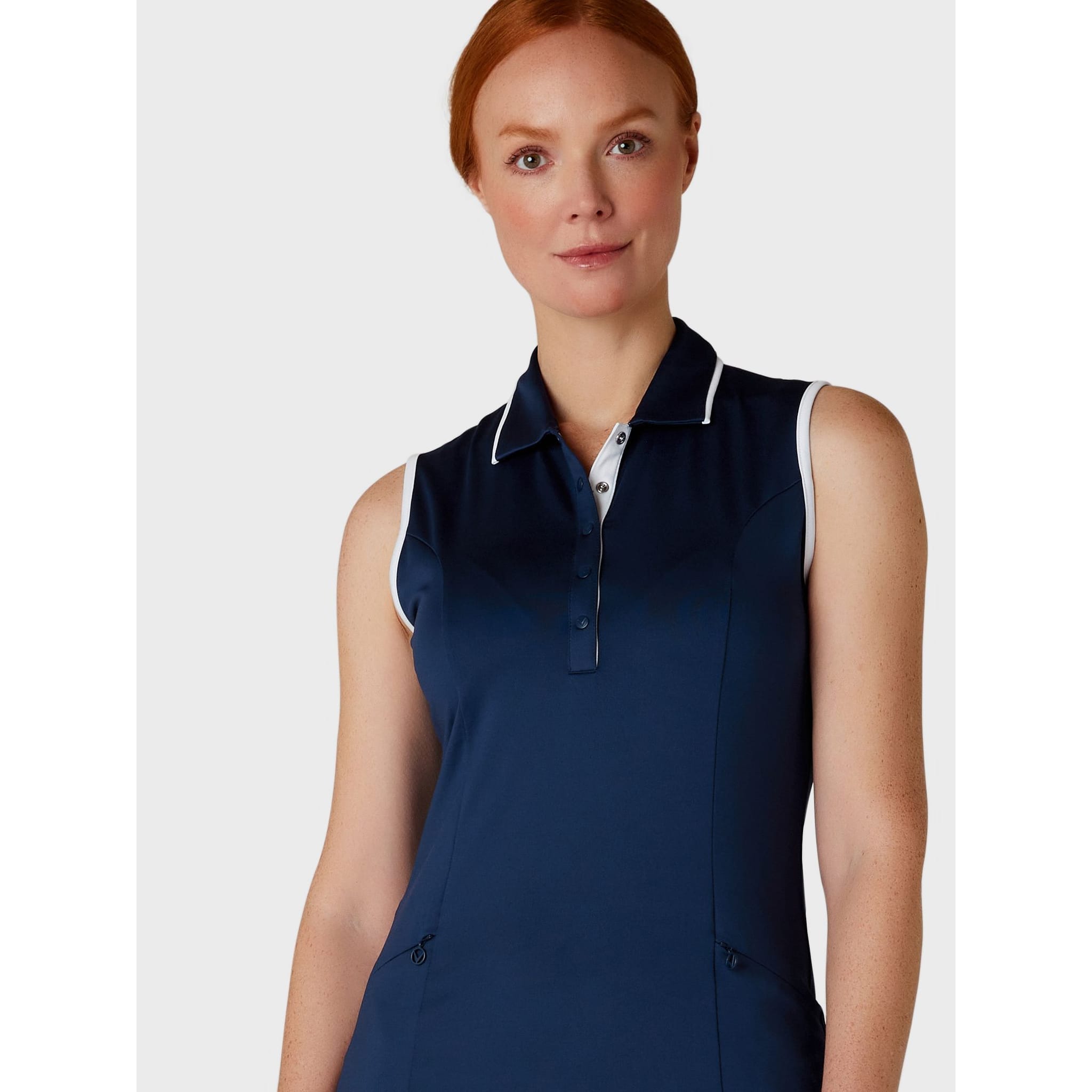 Callaway Sleeveless Snap Pla Kleid Damen