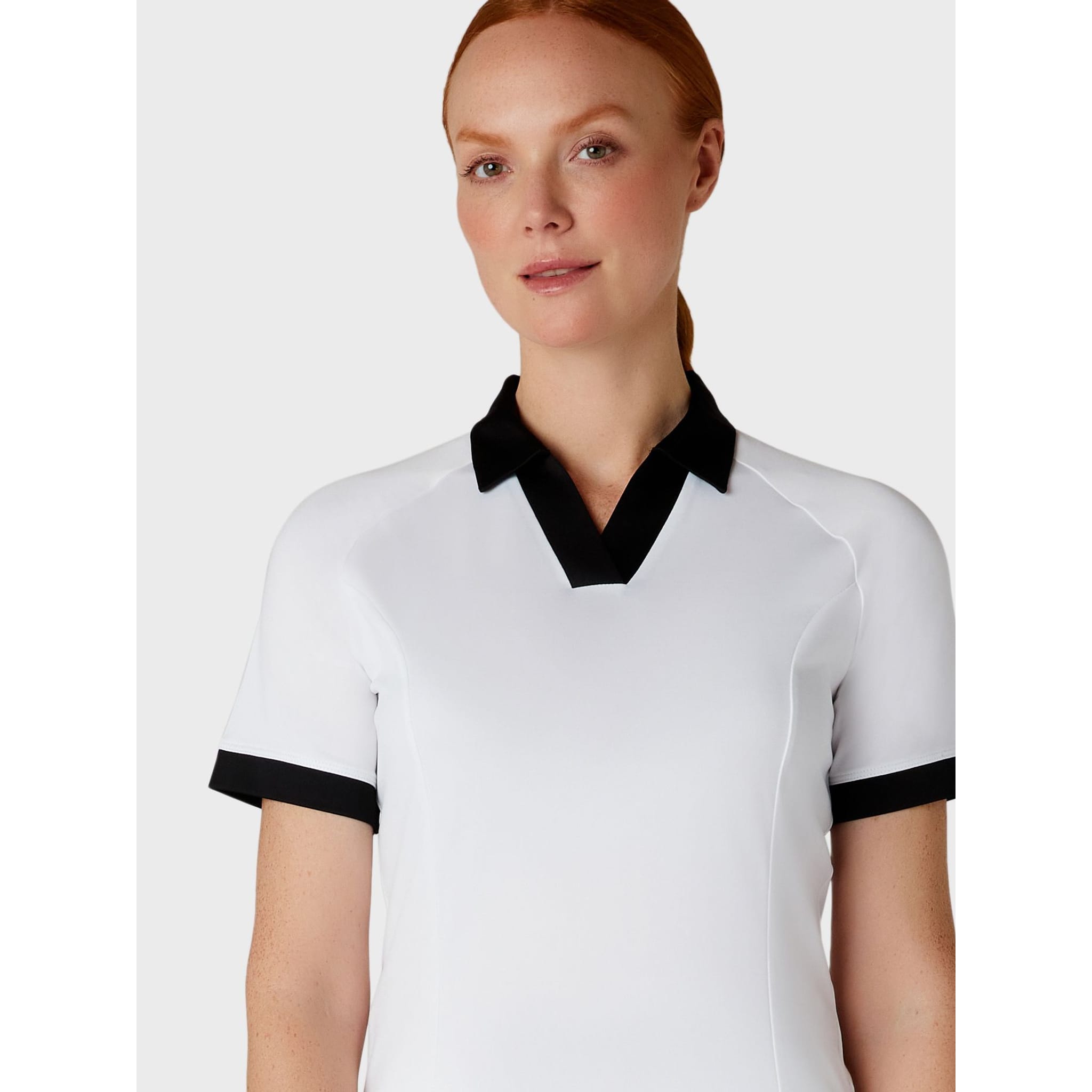 Callaway Short Sleeve V-Placket ColorBL Shirt Damen