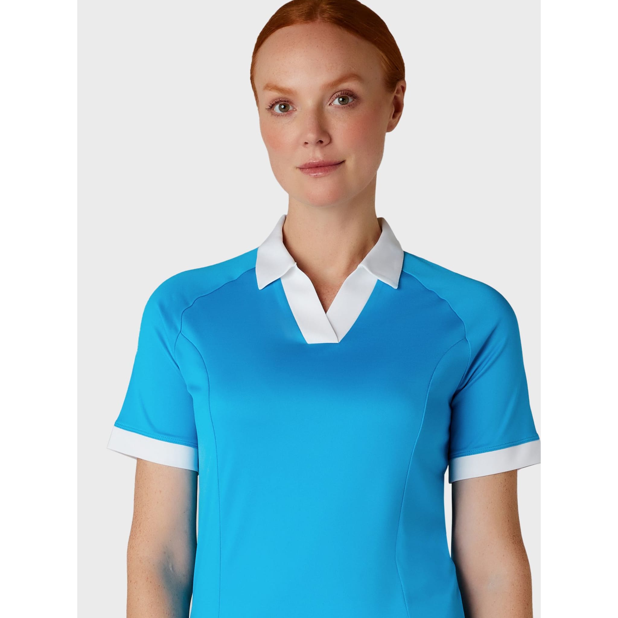 Callaway Short Sleeve V-Placket ColorBL Shirt Damen