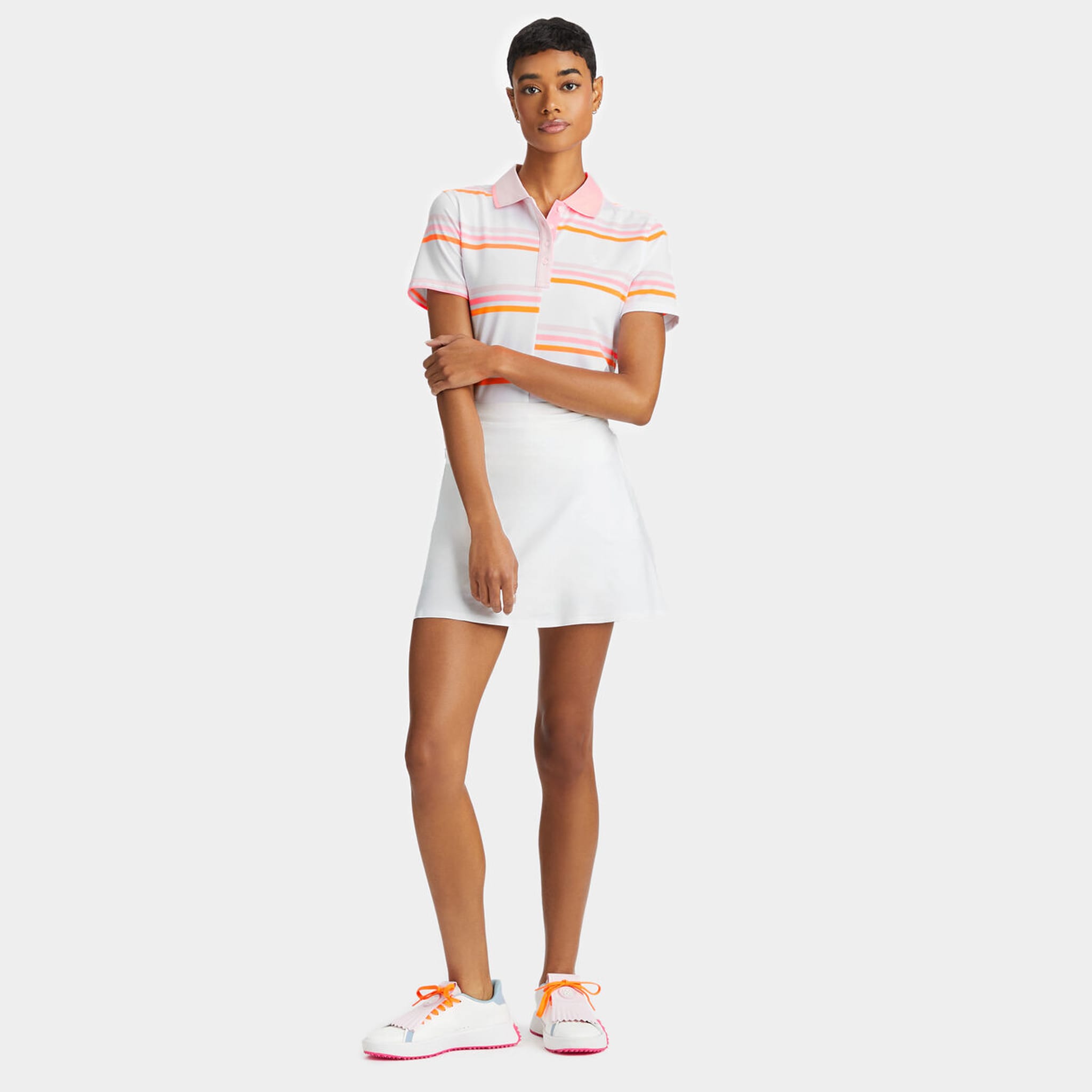 GFORE Offset Gradient Stripe Tech Polo Damen