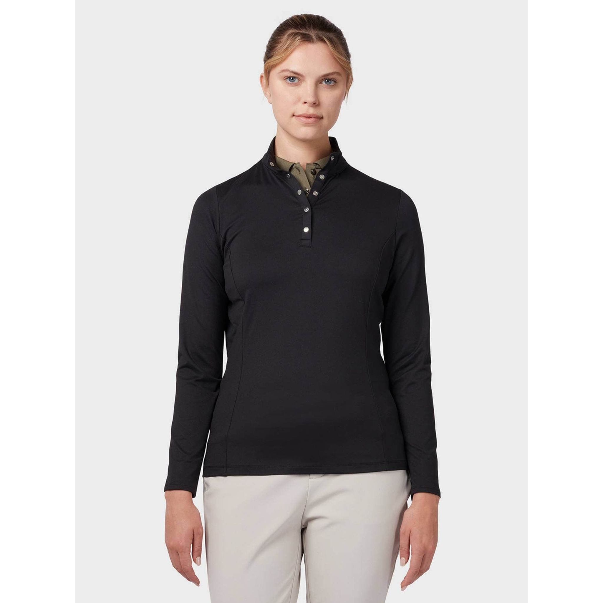 Callaway Thermal LS Fleece Jersey Polo Damen